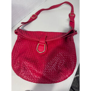 GANDON Vintage Cherry Woven Red leather Shoulder Bag